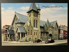 Linen Postcard Atlantic City NJ - c1940s St Pauls Methodist Church picture
