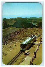 c1950 Panorama of Summit of Pikes Peak Old Summit House Colorado CO Postcard picture