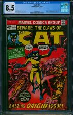The Cat #1 (1972) ❄️ CGC 8.5 WHITE PGs ❄️ 1st Greer Grant (Later TIGRA) Marvel picture