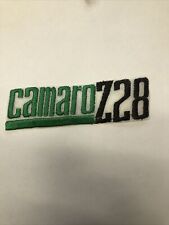 Vintage Chevy Camaro Z28 Embroidered Iron On Patch Green Black 5 1/2 X 1 1/2 picture