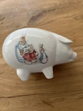 Wedgwood Beatrix Potter Peter Rabbit Pig Bank NO Stopper EXC picture