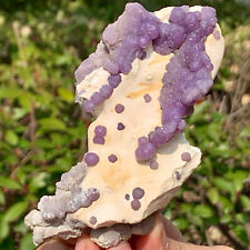107G Beautiful Natural Purple Grape Agate Chalcedony Crystal Mineral Specimen picture