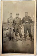 VTG WWII Era 1944 US TROOPS IN PARIS Photograph 1st Lt JA Post Capt Cavanaugh picture