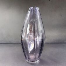Seeded Art Glass Vase Vessel Light Purple With Small Air Bubbles All Over Glass picture
