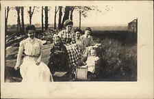 Family Picnic - Publ in Chaska MN Minnesota c1910 Real Photo Postcard picture