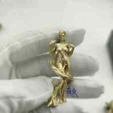 Chinese Solid Bronze Statue Hand Carved Nude Girl Seductive Figurine Statue picture