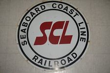 Seaboard Coast Line Original Railroad Sign SCL Steel not Porcelain 1969 Vintage picture