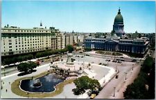 Postcard Argentina Buenos Aires Plaza del Congreso Pan American World Airways picture