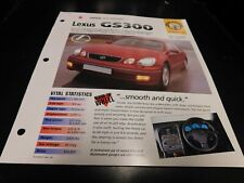 1993+ Lexus GS300 Spec Sheet Brochure Photo Poster  picture