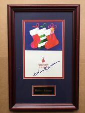 Rare Harvey Korman In-Person Signed Christmas Card with Custom Framing  picture