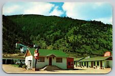 Peoriana Motel, Rocky Mountains, Idaho Springs, 1958 Colorado Vintage Postcard picture