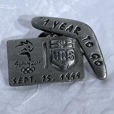 1999 Sydney Australia Olympics Logo USA Olympic Rings Lapel Hat Pin picture