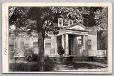 Street View House Home Residence Black White Front View Entrance VTG Postcard picture