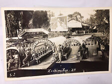 Real Picture Postcard RPPC 1943 Xochimilco Lake Mexico w Dos Equis Billboard picture