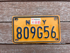 1985 New York Motorcycle License Plate 809G56 picture
