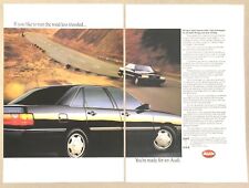 Vintage 1986 Original Print Advertisement Two Page - Audi Less Traveled picture