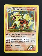 Pokemon Blaine's Arcanine 1/132 Gym Challenge Rare Holo Unlimited Wizards ENG picture
