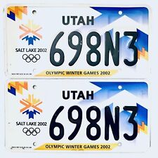 2002 United States Utah Olympic Winter Games Passenger License Plate 698N3 picture