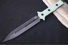 Heretic Knives Nephilim Fixed Blade - Black DLC Dagger Blade / Elmax Steel / Jad picture