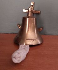 Vintage Brass Ship Bell Small Engraved 'Fischer's Dream' Wall Mount picture