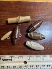 Lot Of 5 Vintage Button Lot Wooden Toggle Buttons picture