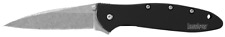 Kershaw Knives Leek Liner Lock Black Aluminum Sandvik Stainless 1660SWBLK picture
