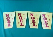 NOEL Lantern Inserts Christmas Holiday Rare Vintage Philipp Sales Inc NOS picture