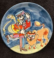 La Musa Carnevale Ceramic 8” Lion Tamer Plate Made In Italy For Saks 5th Avenue picture
