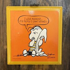 Vintage Peanuts Wall Plaque Hanging Linus Love Mankind People Cant Stand Schuz picture