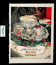 1943 Bacardi Rum Superior Holiday Egg Nog Christmas Vintage Print Ad 25106 picture