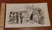 Harper's Weekly 1858 Sketch PRINCE IMPERIAL RECEIVING HIS COMRADES CORPORAL picture