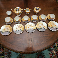Vintage 1930's Japanese Hand Painted 23 Piece Lusterware Tea Set/Very Good Cond. picture