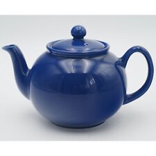 Vintage Pristine Ceramic Blue Teapot Classic England picture