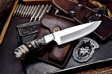 CFK Handmade 440C Custom SHEEP HORN Large Camping Hunting Skinner Sport Knife picture