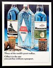 Gilbey's Vodka ad vintage 1966 original print advertisement 13 x 10