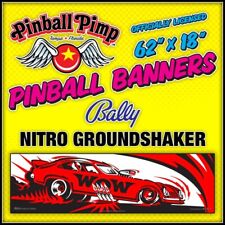 Bally NITRO GROUNDSHAKER PINBALL BANNER • Officially Licensed - Vinyl Banner picture