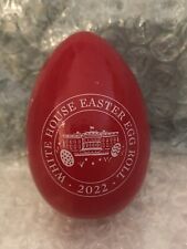 EASTER 2022 BIDEN WHITE HOUSE RED EGG Signed JOE JILL DEMOCRAT WOOD COLLECTIBLE picture