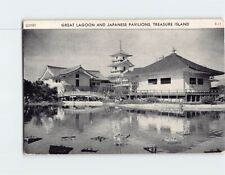 Postcard Great Lagoon And Japanese Pavilions Treasure Island California USA picture