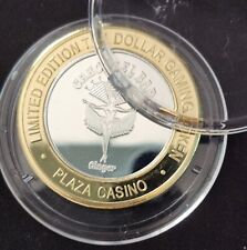 Plaza Casino Silver Strike Token Coin /.999 Fine Silver Gaming Chip picture