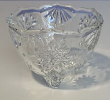 Mikasa Snowflake Votive Candle Holder Holiday Tea light Glass Bowl 3” Germany picture