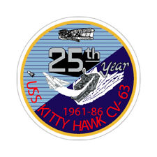 25th year USS Kitty Hawk CV 63 (U.S. Navy) STICKER Vinyl Die-Cut Decal picture