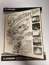Original Kitcorp Cruisin' / Jaleco City Connection Arcade Manual Rare Pre-Jamma picture