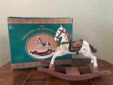 Russ Berrie & Co Vintage 'Treasures of Christmas' Past Wooden Rocking Horse NOS picture