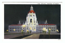 City Hall Pasadena California Vintage Postcard picture