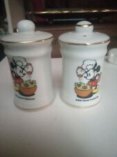 VINTAGE WALT DISNEY PRODUCTIONS MICKEY MOUSE SALT & PEPPER SHAKERS UNUSED picture