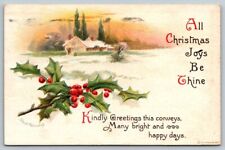 Ellen Clapsaddle   Christmas Xmas Joy  Postcard  1916 picture