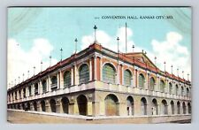 Kansas City MO-Missouri, Convention Hall, Antique, Vintage c1908 Postcard picture