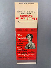 Vintage 1960s-1970s Hawthorne Savings & Loan California Matchbook Cover 60s 70s picture