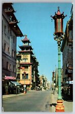 Chinatown San Francisco Street Scene 1950's with Cable Car Image Cars picture