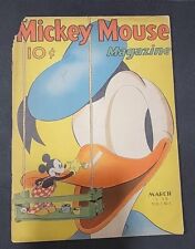 MICKEY MOUSE MAGAZINE March 1938 V3 #6 Walt Disney FR/GD Complete Platinum Age🤯 picture